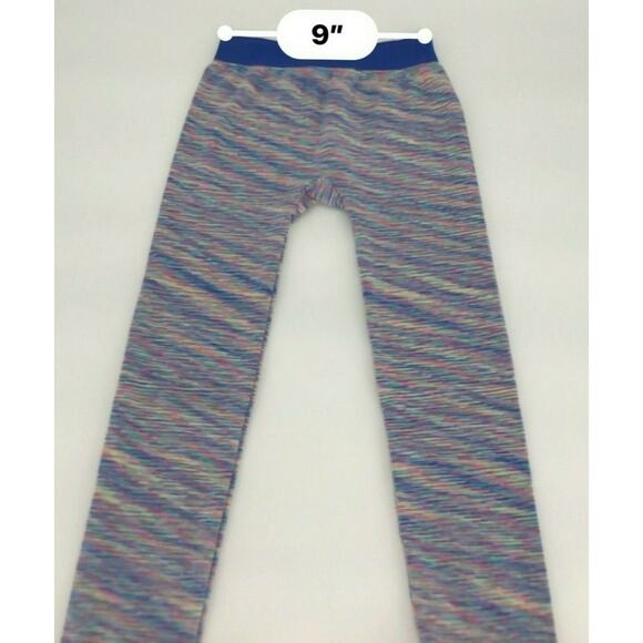 Faded Glory Girls Leggings Colorful Striped Stretch Skinny Leg Sz M 7-8 - Picture 4 of 4